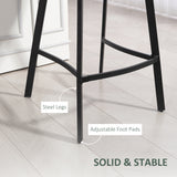 Faux Leather Kitchen Bar Stools in Set Of 2 - Velmora
