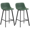 Faux Leather Kitchen Bar Stools in Set Of 2 - Velmora