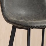 Faux Leather Kitchen Bar Stools in Set Of 2 - Velmora