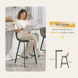 Faux Leather Kitchen Bar Stools in Set Of 2 - Velmora