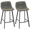 Faux Leather Kitchen Bar Stools in Set Of 2 - Velmora