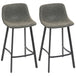 Faux Leather Kitchen Bar Stools in Set Of 2 - Velmora