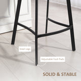 Faux Leather Kitchen Bar Stools in Set Of 2 - Velmora