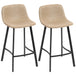 Faux Leather Kitchen Bar Stools in Set Of 2 - Velmora