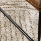 Faux Leather Lounge Chair With Metal Legs - Saxon