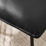 Faux Leather Lounge Chair With Metal Legs - Saxon
