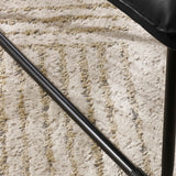 Faux Leather Lounge Chair With Metal Legs - Saxon