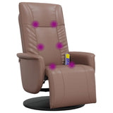Faux Leather Massage Recliner Chair with Footrest - Vantage Home