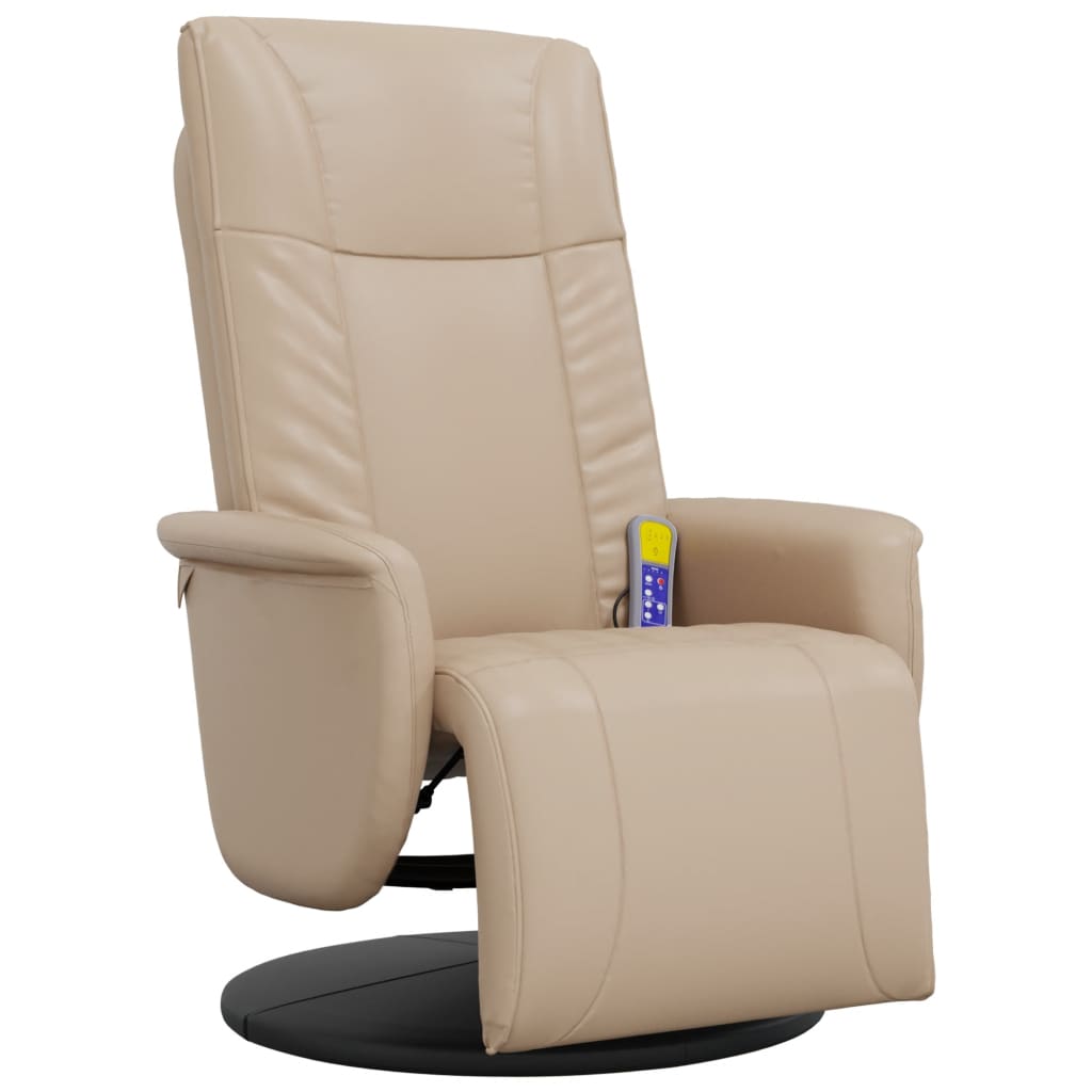 Faux Leather Massage Recliner Chair with Footrest - Vantage Home