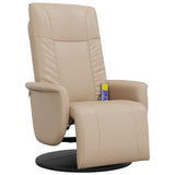 Faux Leather Massage Recliner Chair with Footrest - Vantage Home