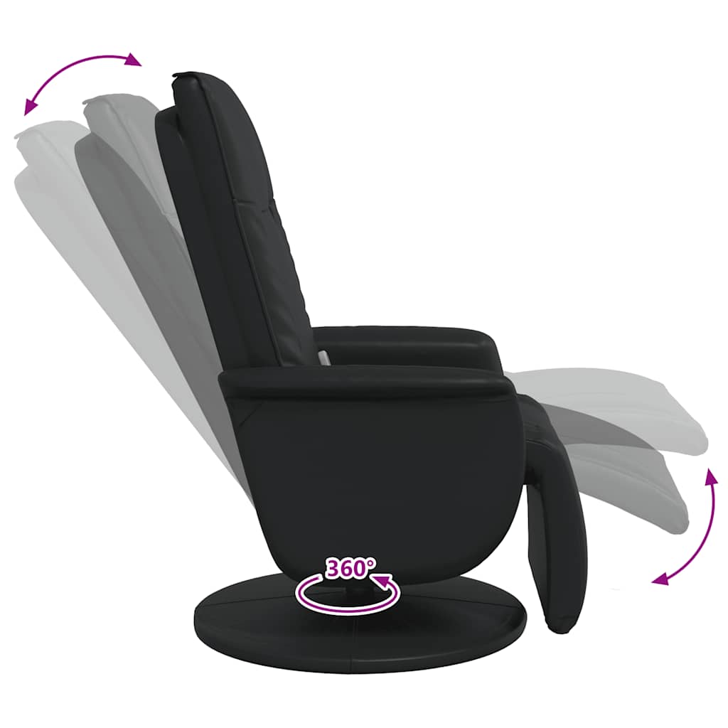 Faux Leather Massage Recliner Chair with Footrest - Vantage Home