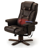 Faux Leather Massage Recliner Chair With Stool - Malmo