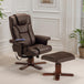 Faux Leather Massage Recliner Chair With Stool - Malmo
