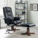 Faux Leather Massage Recliner Chair With Stool - Malmo
