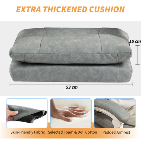 Faux Leather Office Chair 65cm Wide - Velmora