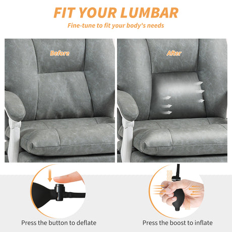 Faux Leather Office Chair 65cm Wide - Velmora