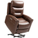 Faux Leather Recliner Chair 107cm Wide With Footrest - Velmora