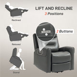 Faux Leather Recliner Chair 107cm Wide With Footrest - Velmora