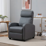 Faux Leather Recliner Chair 68cm Wide - Velmora