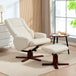 Faux Leather Recliner Chair 71cm Wide With Footstool - Velmora