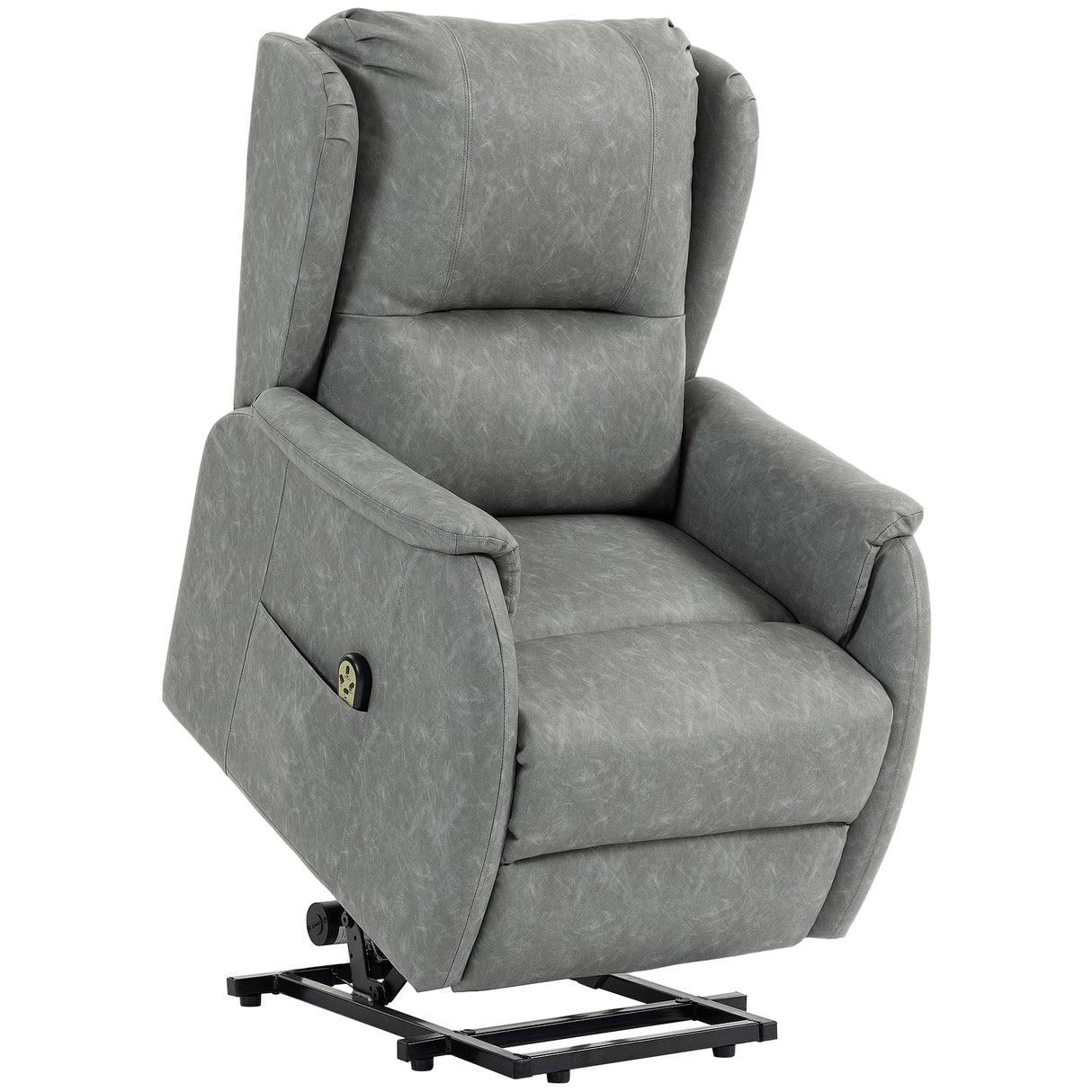 Faux Leather Recliner Chair 76cm Wide With Footrest - Velmora