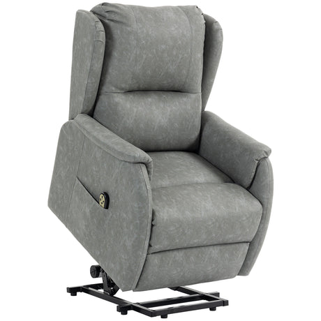 Faux Leather Recliner Chair 76cm Wide With Footrest - Velmora