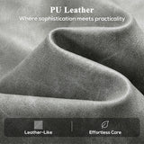 Faux Leather Recliner Chair 76cm Wide With Footrest - Velmora