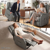Faux Leather Recliner Chair 76cm Wide With Footrest - Velmora