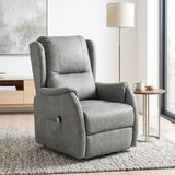 Faux Leather Recliner Chair 76cm Wide With Footrest - Velmora
