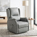Faux Leather Recliner Chair 76cm Wide With Footrest - Velmora