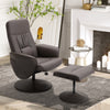 Faux Leather Recliner Chair 76cm Wide With Footstool - Velmora