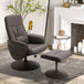 Faux Leather Recliner Chair 76cm Wide With Footstool - Velmora