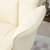 Faux Leather Recliner Chair 76cm Wide With Footstool - Velmora