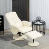 Faux Leather Recliner Chair 76cm Wide With Footstool - Velmora