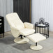 Faux Leather Recliner Chair 76cm Wide With Footstool - Velmora