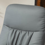 Faux Leather Recliner Chair 76cm Wide With Footstool - Velmora