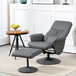 Faux Leather Recliner Chair 76cm Wide With Footstool - Velmora
