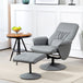 Faux Leather Recliner Chair 76cm Wide With Footstool - Velmora