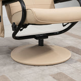 Faux Leather Recliner Chair 77cm Wide With Footstool - Velmora