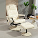 Faux Leather Recliner Chair 77cm Wide With Footstool - Velmora