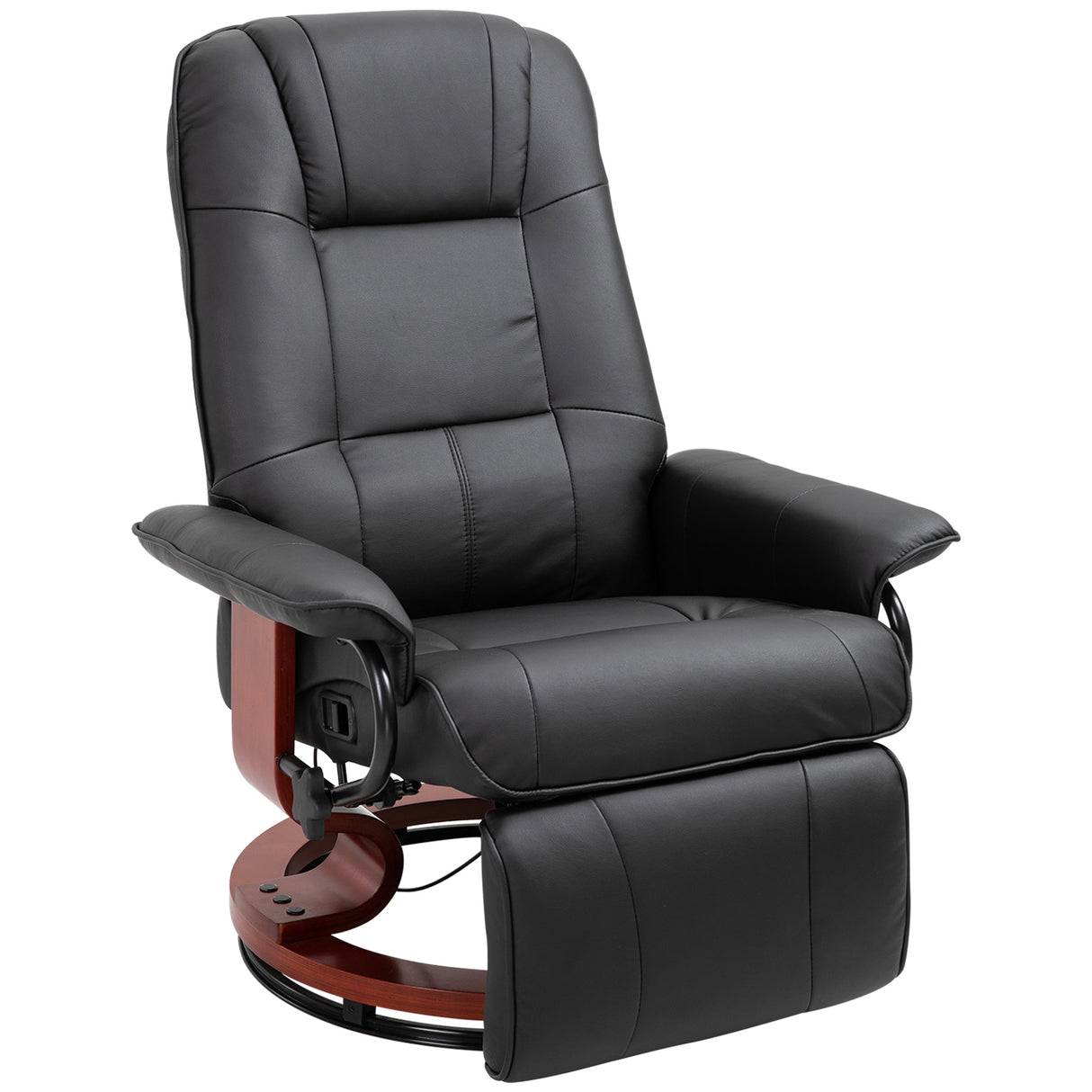 Faux Leather Recliner Chair 78cm Wide With Footrest - Velmora