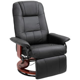 Faux Leather Recliner Chair 78cm Wide With Footrest - Velmora