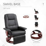Faux Leather Recliner Chair 78cm Wide With Footrest - Velmora