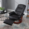 Faux Leather Recliner Chair 78cm Wide With Footrest - Velmora