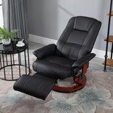 Faux Leather Recliner Chair 78cm Wide With Footrest - Velmora