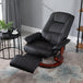 Faux Leather Recliner Chair 78cm Wide With Footrest - Velmora