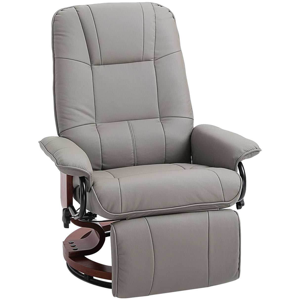Faux Leather Recliner Chair 78cm Wide With Footrest - Velmora