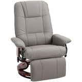 Faux Leather Recliner Chair 78cm Wide With Footrest - Velmora