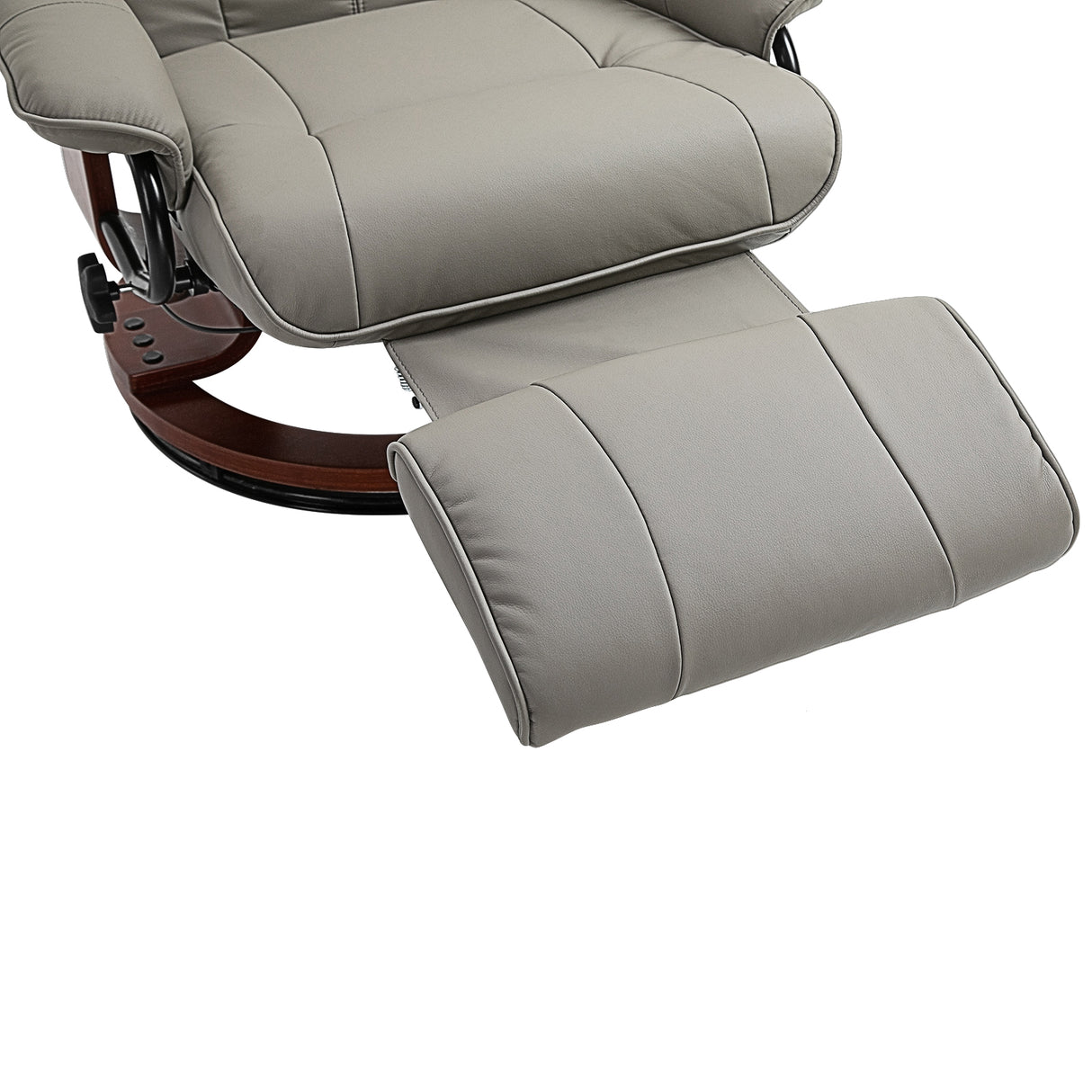Faux Leather Recliner Chair 78cm Wide With Footrest - Velmora