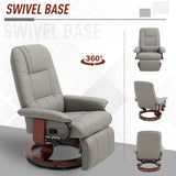 Faux Leather Recliner Chair 78cm Wide With Footrest - Velmora